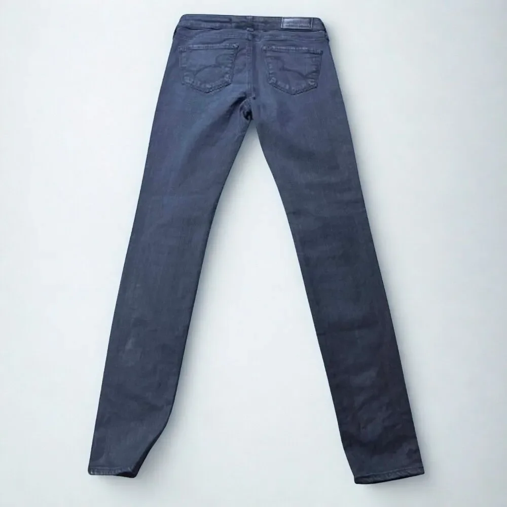 Big Star Alex Skinny Jeans Womens 25 Black Mid Rise Stretch Denim Pants